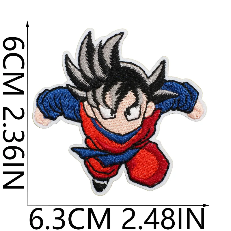 21pcs 드래곤 볼 손오공 자수 패치 애니메이션 DIY 아플리케 바느질 장식 배지 옷 스티커 패치 소품