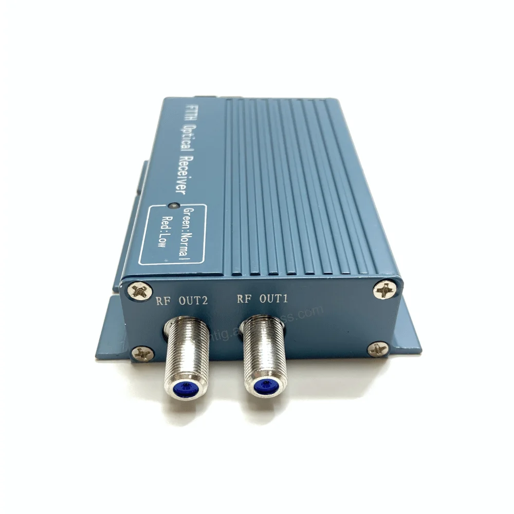 OMTiG FTTH CATV Optical Receiver High Level Fiber WDM Converter SC APC/UPC Duplex Connector Mini Mode with 2 Output RF Inch