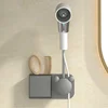 Bathroom Shelf on The Wall Without Drilling Multifunctional Storage Shelves Organizer Bathroom Hair Dryer Holder Toilet Cradle 4