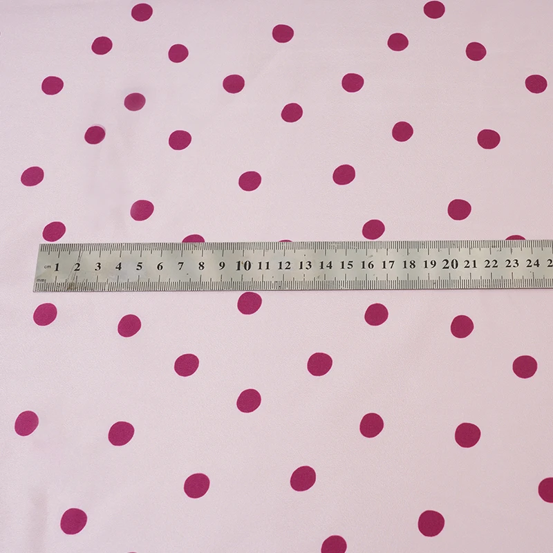 Colorful Polka Dots Silky Satin Fabric - Soft, Elegant Material for DIY Dresses, Linings, and Clothing Sewing Projects