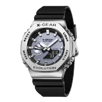 Unisex Watch Sport Digital Electronic 2100 Watch Full Function World Time Alloy LED Dial Oak Series