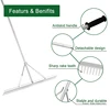 Aluminum Landscape Rake 36" Leaf Rake Tool For Loosening SoilLawn Care Weeding Lake Garden Pond Beach Landscaping Garden Tools 4