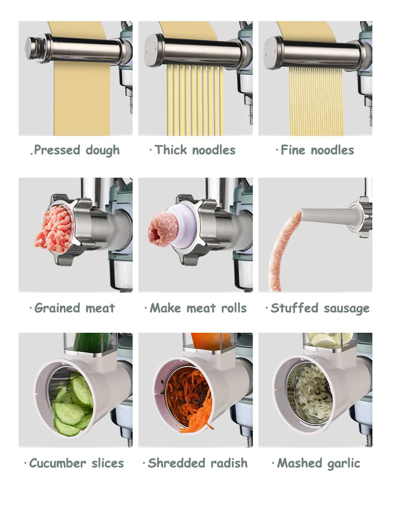 X7 Tilt-Head Electric Stand Mixer Professional Grade Chef Machine 7L 800W 304 Stainless Steel Frequency conversion  With 9 Gears