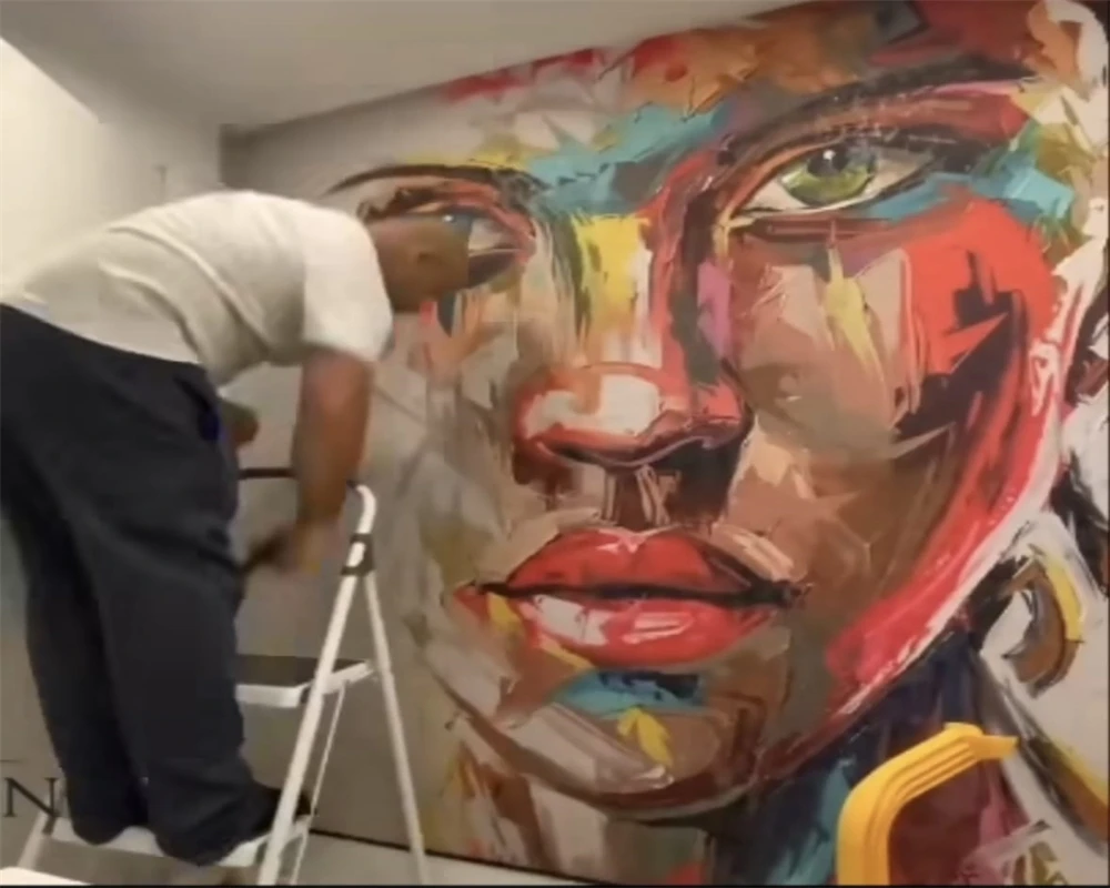 Beibehang Personalizza Moderna Nuova Personalità Bellezza Avatar Astratto Murale Sfondo Carta Da Parati Papel De Parede Papier Peint