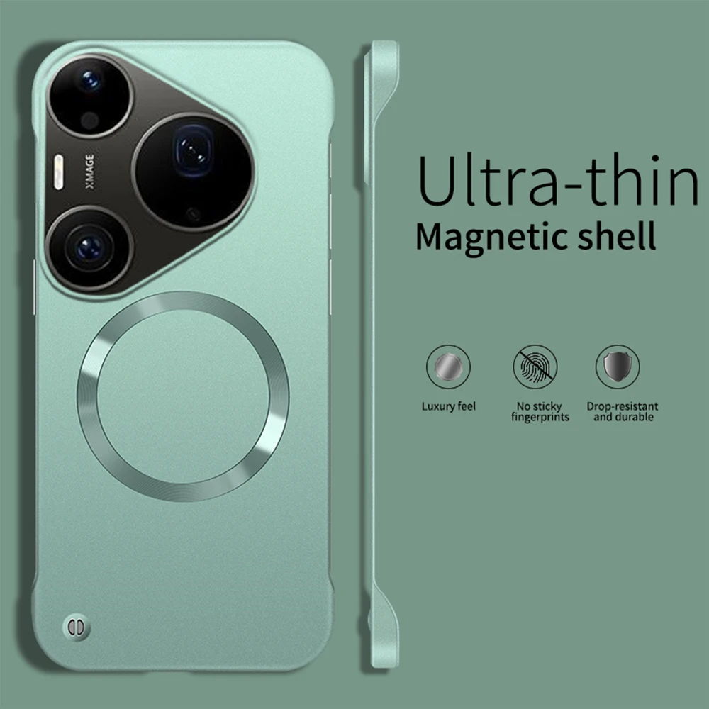 Sleek Metallic Magnetic Protective Case - Thin Design with Premium Paint Finish