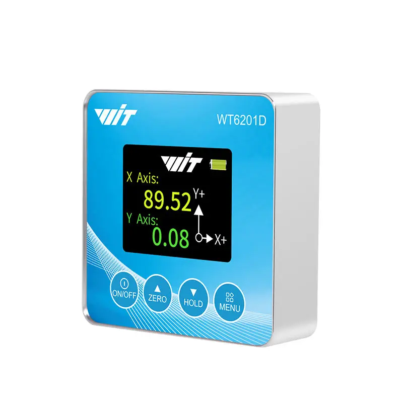 WT6201D high-precision digital display inclinometer with magnetic waterproof angle ruler small IP67 waterproof