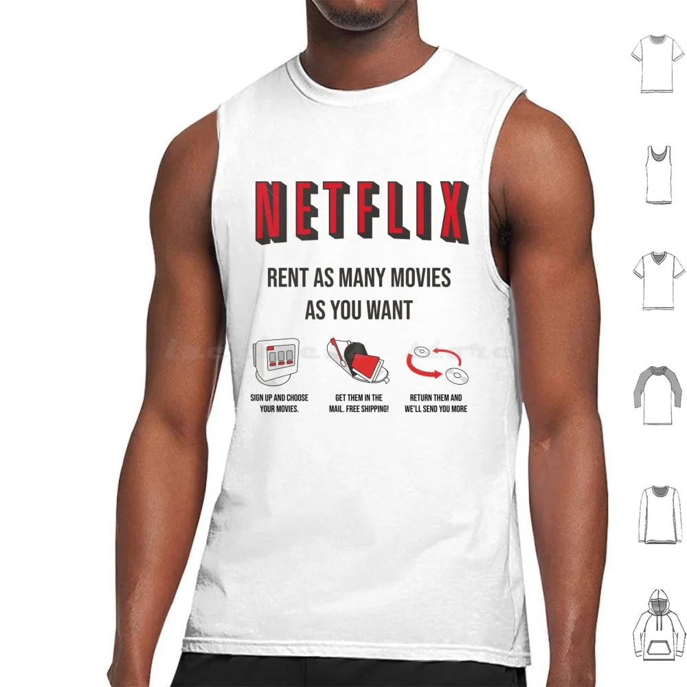 

Винтажные майки Netflix, жилет без рукавов, Netflix, винтажные, ретро, гидро, забавные, с музыкальным логотипом фильма, неттериальный логотип, Ilustracion Dise O