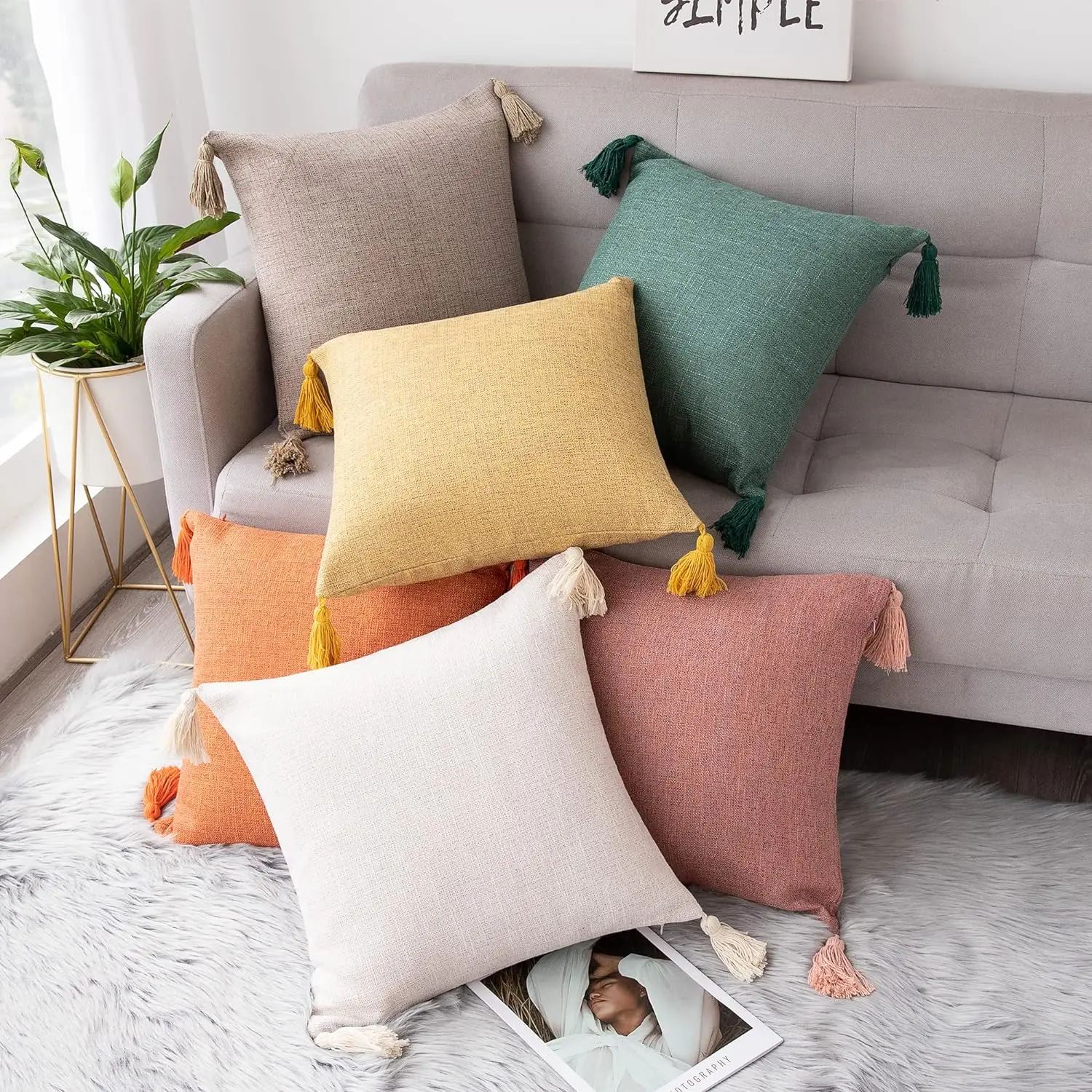 ũ�� ȭ��Ʈ ������ Ŀ��, �ҹ��� �ﺣ ���� ��� ���� Ŀ��, �� ������ ħ�� Ȩ ����, 45x45cm, 2 ��