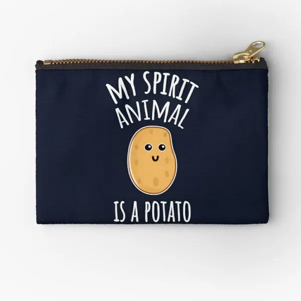 

My Spirit Animal-это картофельные кармашки на молнии, кошелек для ключей и монет, женская сумка, косметический карман, стандартная упаковка для денег
