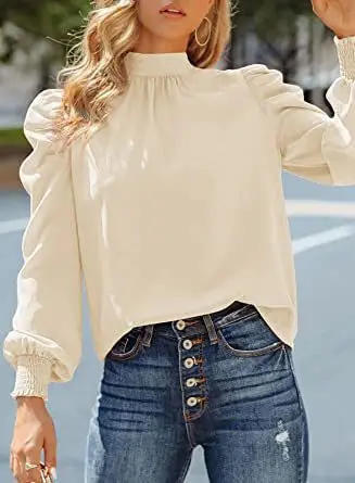 売れ筋商品|||ニューヨークコレクション カットソー トップス レディース Women's Long Sleeve Burnout Y-neck Blouse White Palm Leaves Corinne Poplin Blouse | Marciano