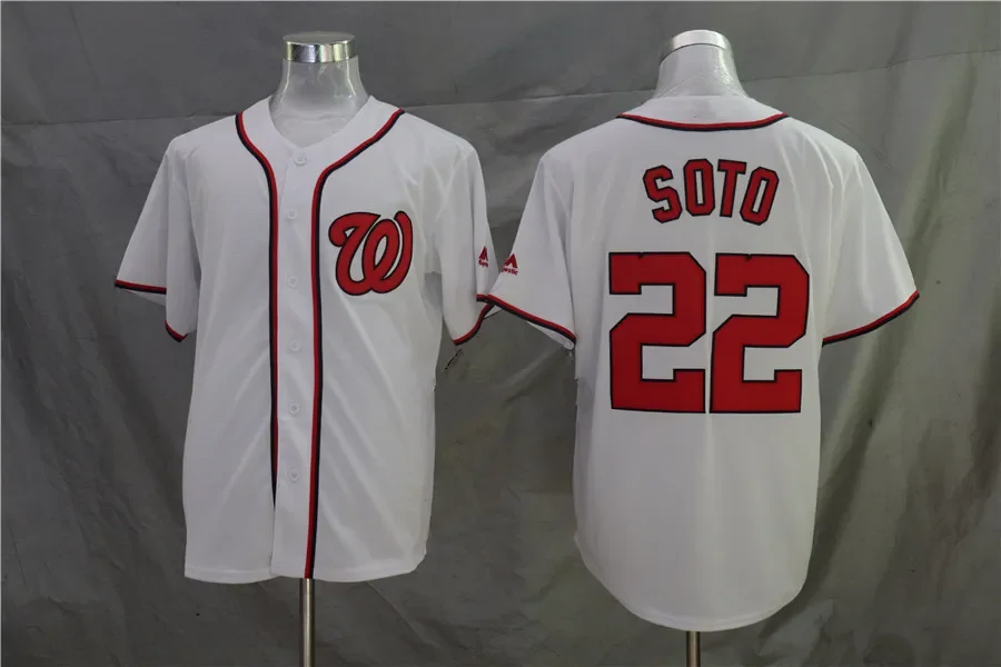 thumbnail image 1 of Venta al por mayor, camiseta de béisbol de los Washington Nationals para hombre, uniforme de equipo bordado, chaleco para correr de verano para fanáticos de los deportes, 1 of 5