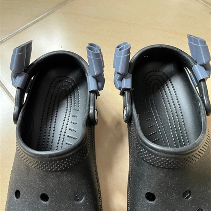 1pair Twin muffler exhaust For Crocs Noticeable Shoe Charm Accessories Christmas Gift For Friends