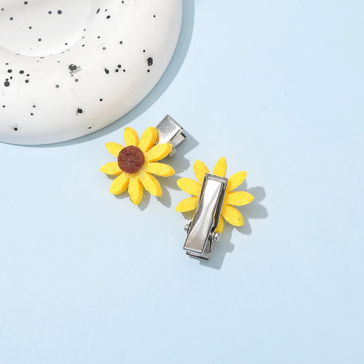Sunflower Clip Yellow Sweet Hairpin For Women Girls Simple Summer Headwear Hair Crabs Hairpin Fashion Beach Hawaii Accessories