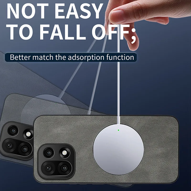 Luxury PU Leather Magnetic Phone Case - Shockproof Full Protector Cover