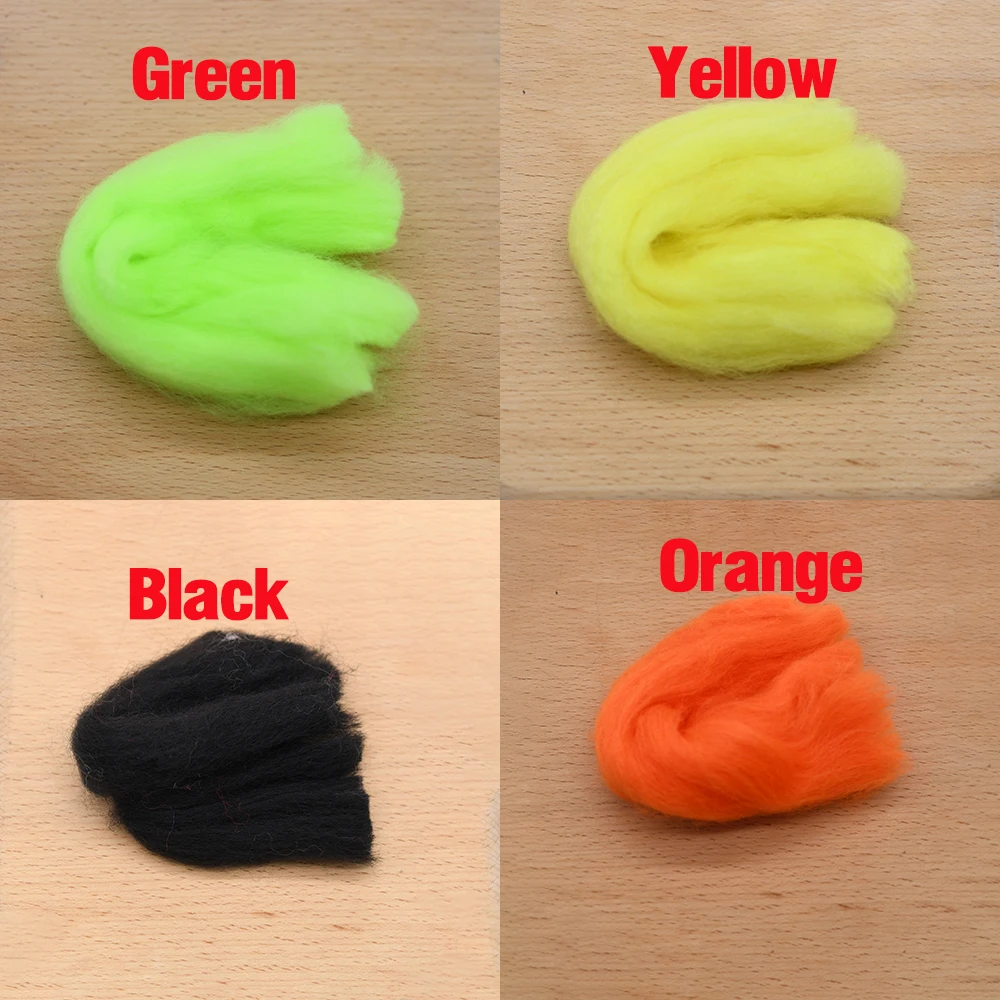 MNFT 2Packs Glo Bug Yarn Fly Tying Yarn for Making Egg Flies