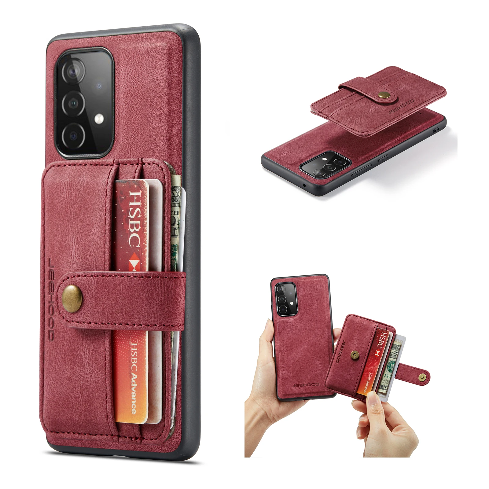 

Flip Leather Phone Case For Samsung Galaxy S21 Plus S22 Ultra S20 FE S10 S9 S8 Note 20 10 9 Magnetic Wallet Card Cover Coque 1