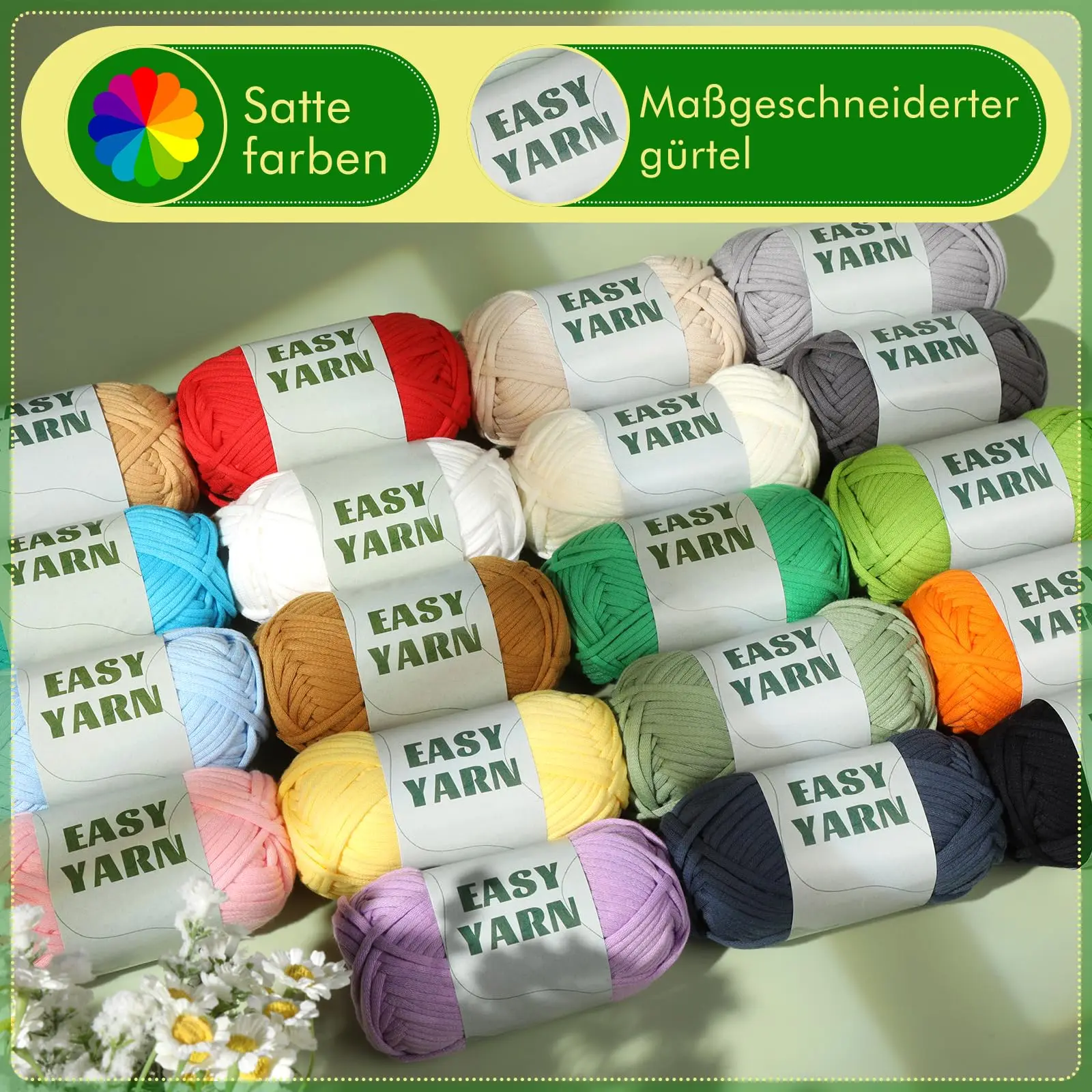 Fenrry 4/12PCS Yarn Crochet and Knitting Yarn for Beginners Coarse Thick Cotton/Nylon Blended Yarn with Crochet Accessories 4
