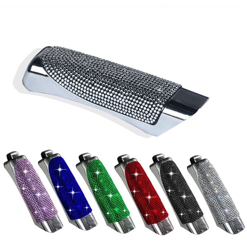 

Car Diamond Handbrake Cover High-Quality Abs Non-Slip Shiny Handbrake Handle Decorative Cover Handbrake Protector