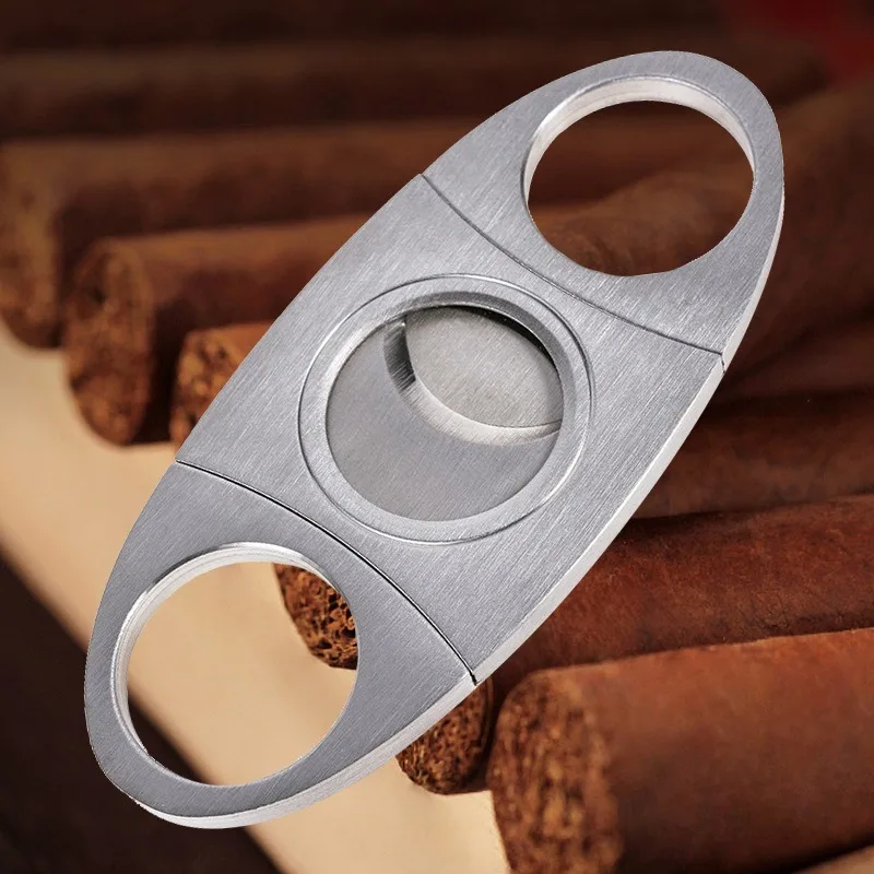 

Cigar V Cut Guillotines Blades Stainless Steel Cigar Punch Cutter Pocket Gadgets Zigarre Cigarette Knife Smoking Accessory