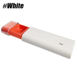 Portable Mini Pill Organizer - Waterproof Travel Case (White)