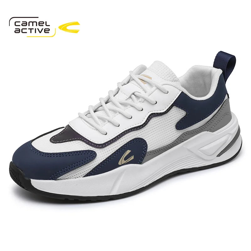 Camel Active Brand New Summer Mesh (Air Mesh) Sneakers Traspirante Leggero Lace-Up Moda Uomo Scarpe Casual Nero Dq120066