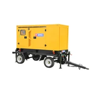 Groupe électrogène diesel mobile silencieux de 50 kW sur remorque, personnalisé, pour usage industriel et extérieur 5