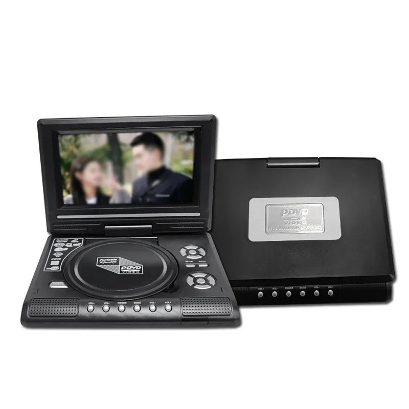 DVD Player Mini 7.8 inch Desktop Digital Smart TV CD EVD Disc Players Remote Control Portable Travel 270&deg; Rotatable Screen