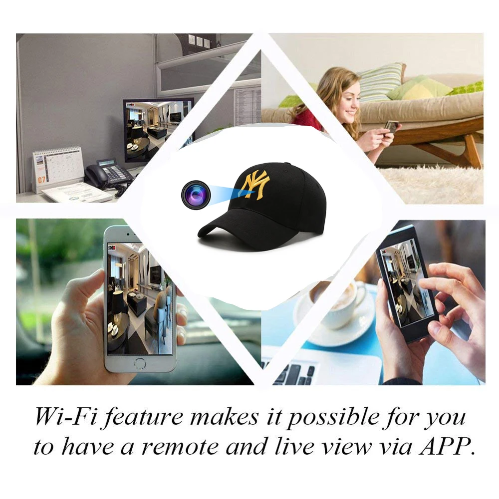 cheap surveillance cameras HD 1080P Wearable Baseball Hat Camera Fashion Baseball Cap Wifi Camera For Outdoors Travel Evidence Recording Remote Monitoring camera system for business