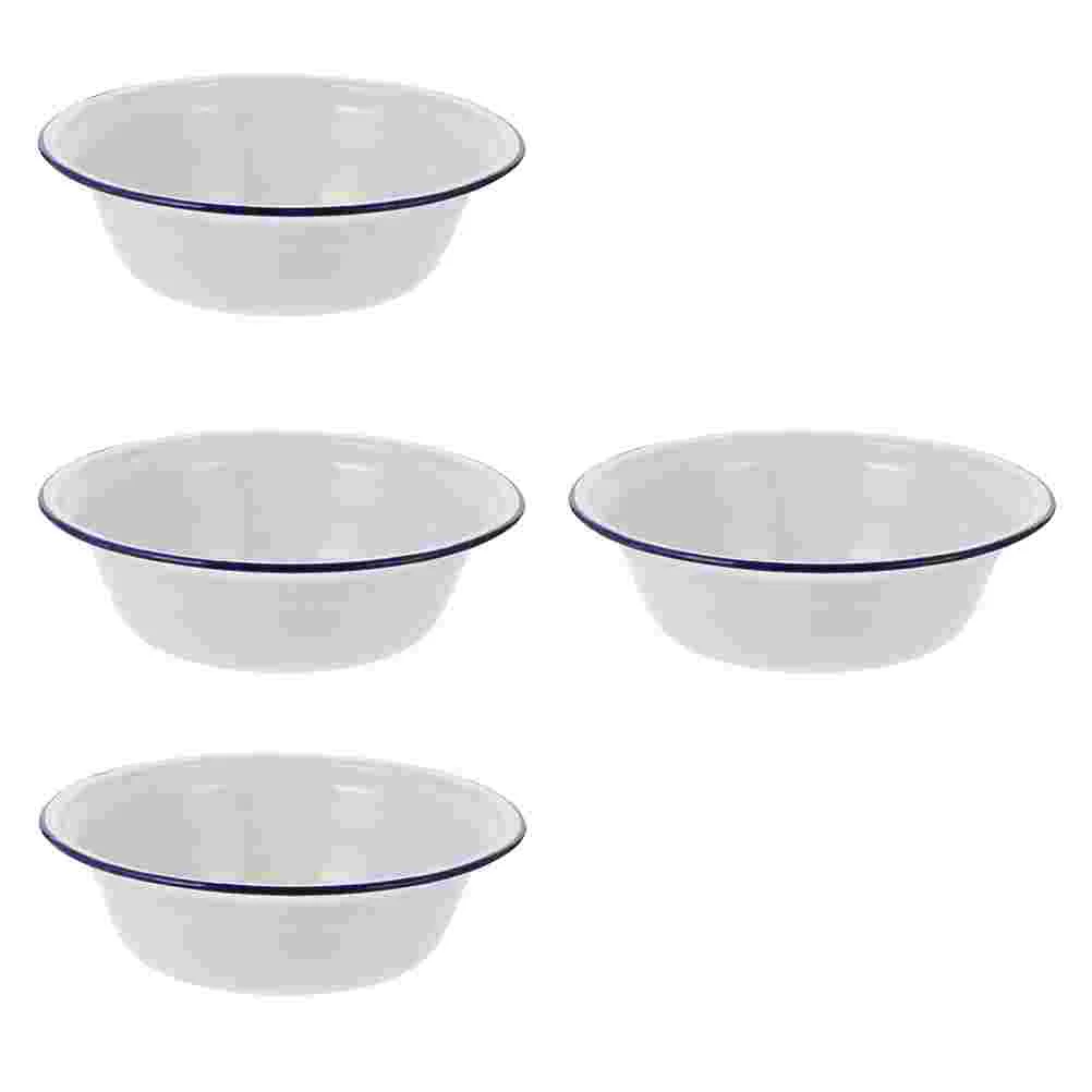 

mixing bowl serving basin: 4pcs soup bowls candy plates vintage serving container fruit basins snack appetizer trays for snacks