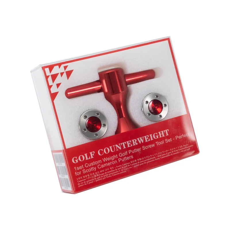 1 Set Golf Putter Weights 5g/10g/15g/20g/25g/30g/35g/40g 2pcs with Red Wrench Kit Replace for Titleist Scotty Cameron Putter 2