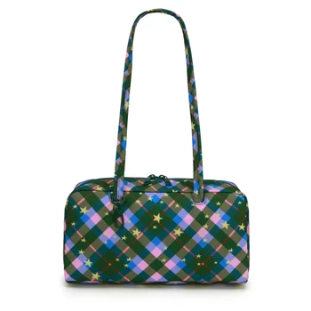 Borsa a Tracolla in Nylon con Stampa Leopardata a Pois, Borsa Tote Coreana, Borsa Boston Casual da Donna, Borsa da Viaggio di Grande Capacità per Articoli da Toeletta