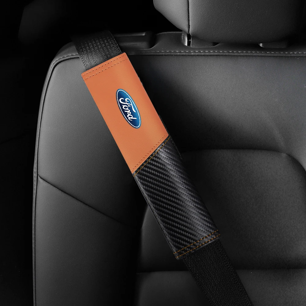 2 Stück Sicherheitsgurtbezüge Auto-Sicherheitsgurte Abdeckung Autozubehör für Ford Mustang Foose Explorer Mondeo Shelby Fiesta Focus Fusion – Detail 10