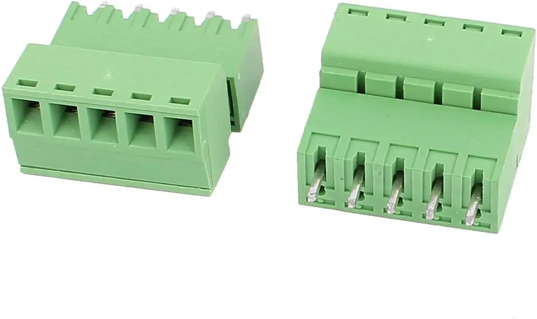 

3.81mm Phoenix Connectors 5 Pairs 5P 3.81mm Spacing PCB Screw Terminal Block Connector 300V 8A