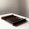 Modern Acrylic Tray Serving Trays for Beverage Fruit Cake, Jewelry Storage, Perfume Tray, Decorative Household Rectangular 2
