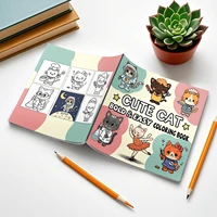 CUTE CAT Bold-easy Coloring Book for Adults Picture Book 24 Page Cute Drawing Books Perfect Gift for Party and Birthday 2