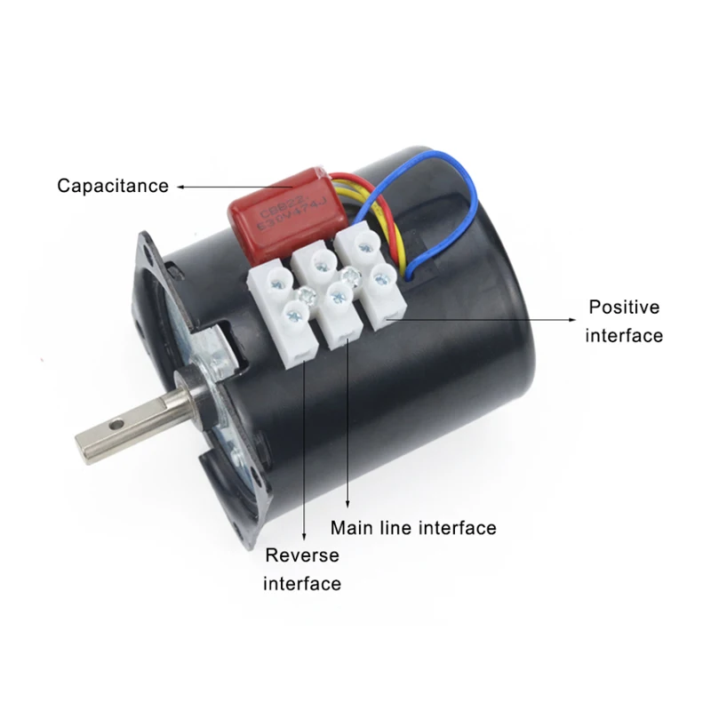 Motore Sincrono 68KTYZ AC220V 28W | 30RPM Con Regolatore Di Giri | Per Automazione, Tendaggi, Macchine Colla | Ingranaggi Metallici - Foto 2