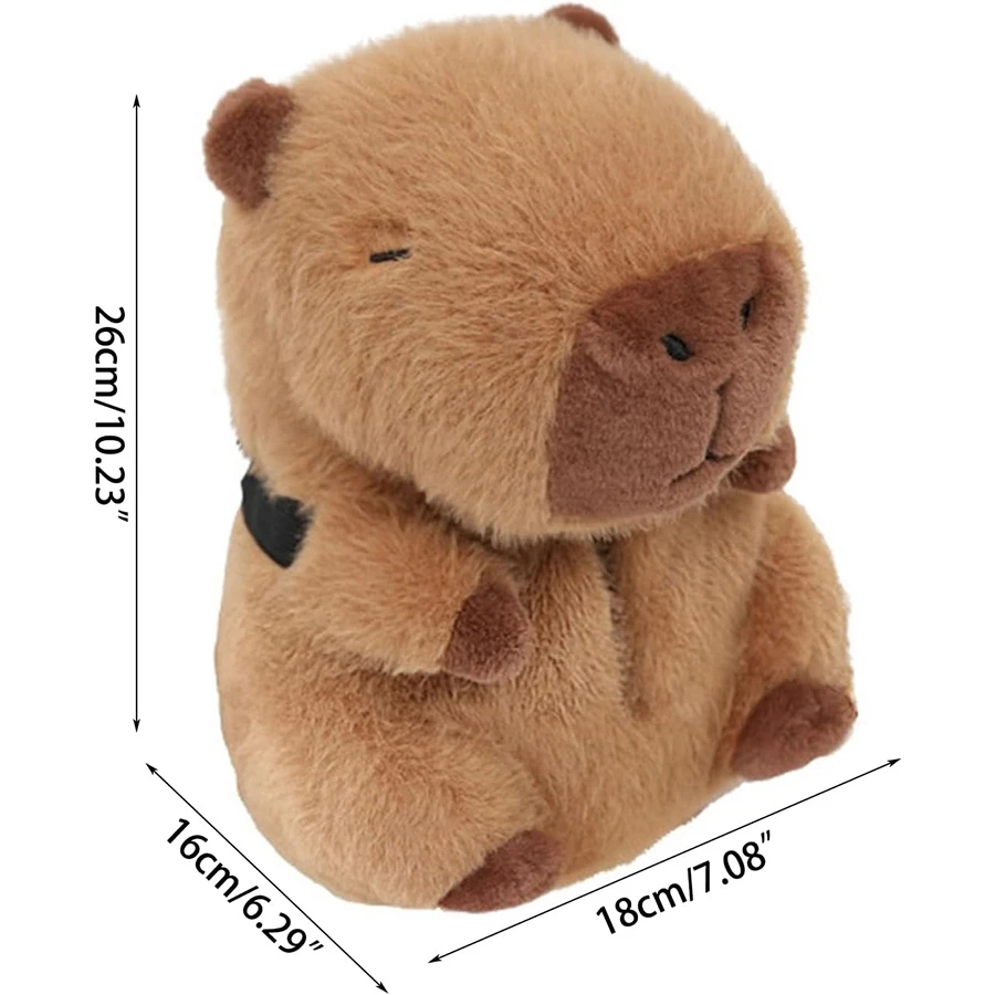 1 piece, Capibala Plush Car Tissue Box Holder, Capybara Cartoon Holder Decorative Napkin Holder, Creative and Cute Plush Decorat 4