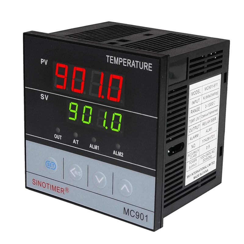 

5X SINOTIMER MC901 Digital Waterproof PID Temperature Controller K Type PT100 Sensor Input Relay SSR Output