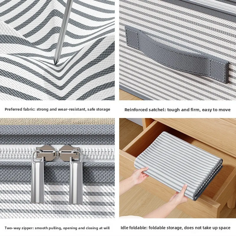 Multifunctional Bed Bottom Storage Bag Large Capacity Foldable Clothing Quilts Portable Storage Container Dust Cleaning Bedroom