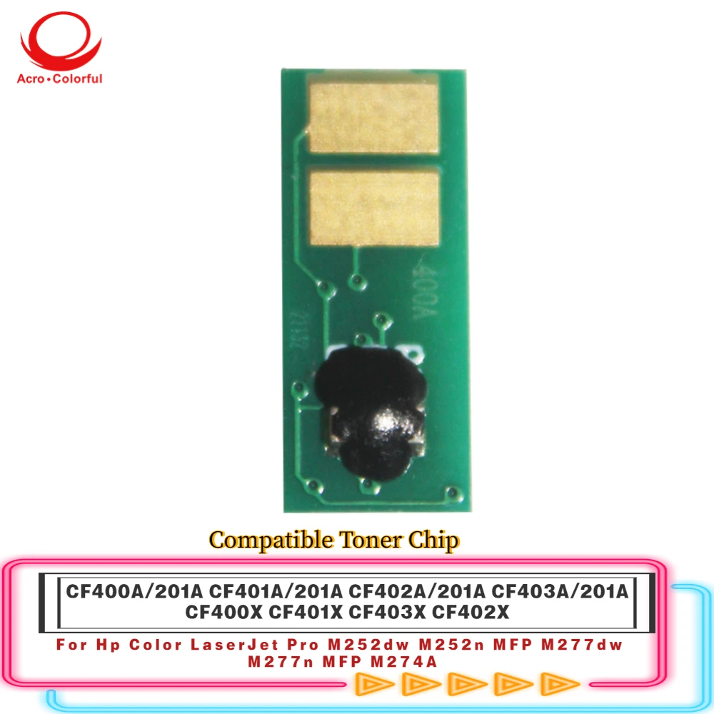 

CF400A CF401A CF402A CF403A тонер чип для HP LaserJet Pro M252dw M252n LaserJet ProMFP M277dw M277n MFP M274A 201A принтер