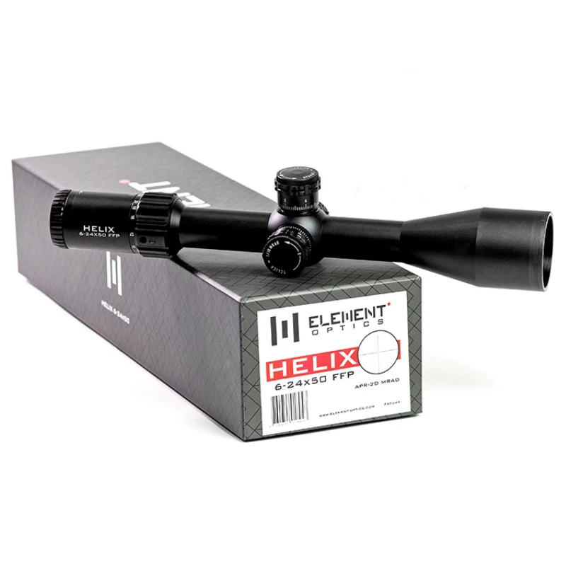 

100% Original ELEMENT Optics HELIX 6-24X50 FFP First Focal Plane Riflescope w/ Zerostop 30mm Tube APR-2D MRAD Reticle RifleScope