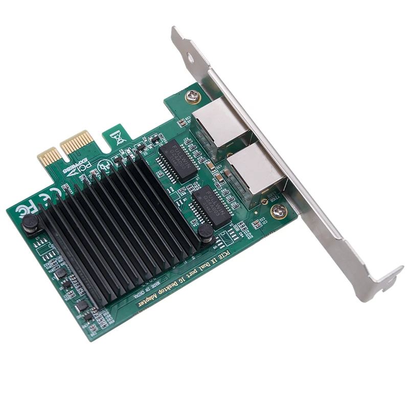 데스크탑 PC용 기가비트 이더넷 LAN 카드 네트워크 어댑터, 2 포트 RJ45-PCI Express X1 네트워크 카드, E1G42ET RTL8111F 칩, 1Gbps