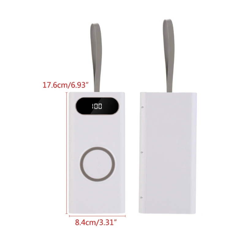 L74B 28x18650 배터리 홀더 쉘 전원 은행 케이스 플라스틱 쉘 빠른 충전 전원 은행 쉘 캠핑 라이트 포함
