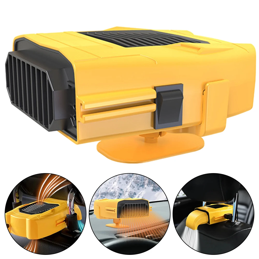 

12V DC Car Heater Portable Electric Heat Fan Defogger 150W Frosty Fog Removal Wide Angle Warm Wind Easy Installation