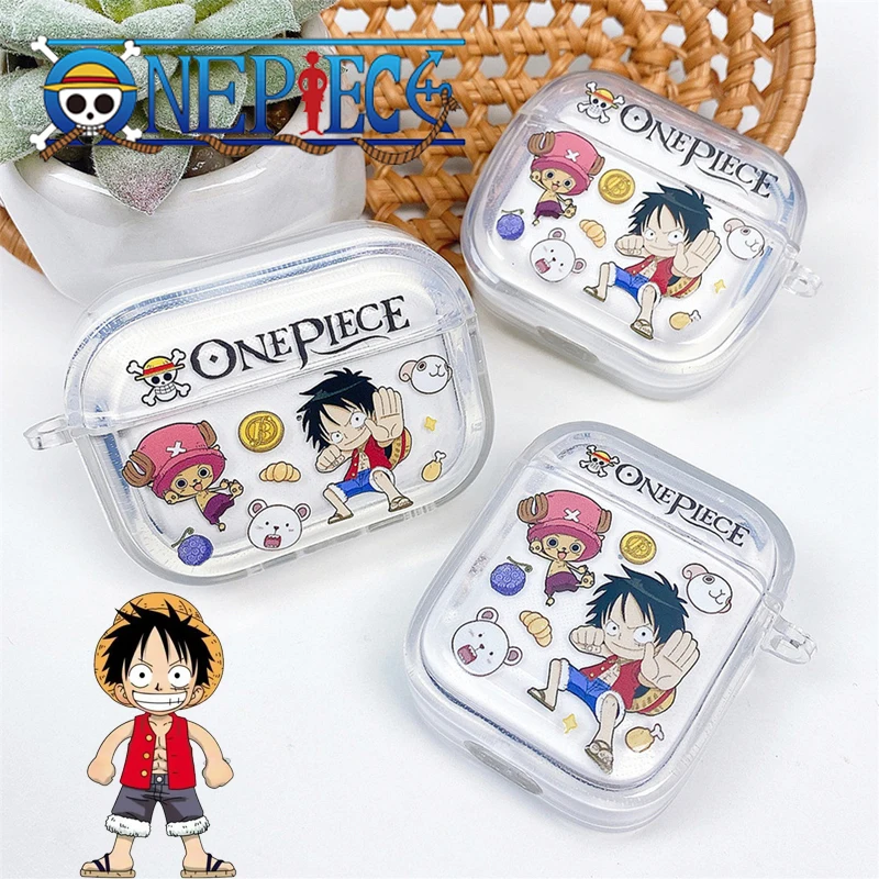 One Piece Luffy Transparent Soft TPU Earphone Case for Airpods Pro