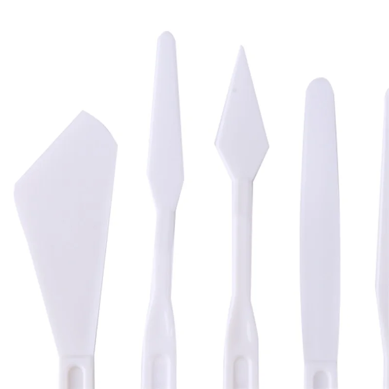 Plastic Palette Knife Set Different Sizes Spatula Palette Painting Knives DIY Stamping Oil Canvas Painting Crafts 6pcs/set