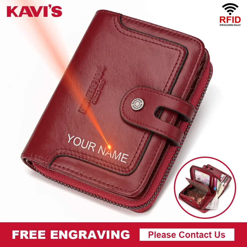 

Женский кошелек из натуральной кожи на молнии с RFID-защитой, вместительный клатч из воловьей кожи с несколькими отделениями для карт, Женский держатель для карт и кошелек для мелочи