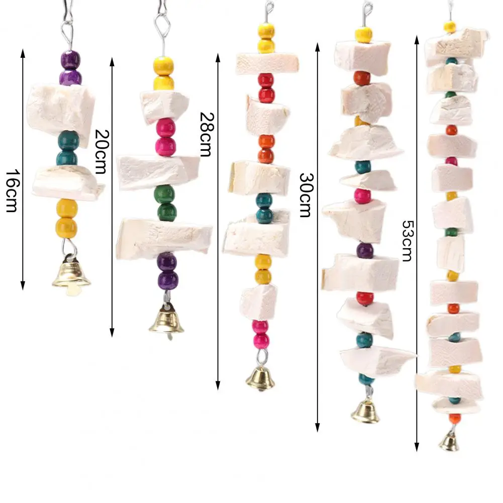 Functional Parrot Toy Cuttlefish Bone Pet Bird Toy Bite Resistant Aid Digestion Hanging Pet Parrot Chew parrot toy bird toy