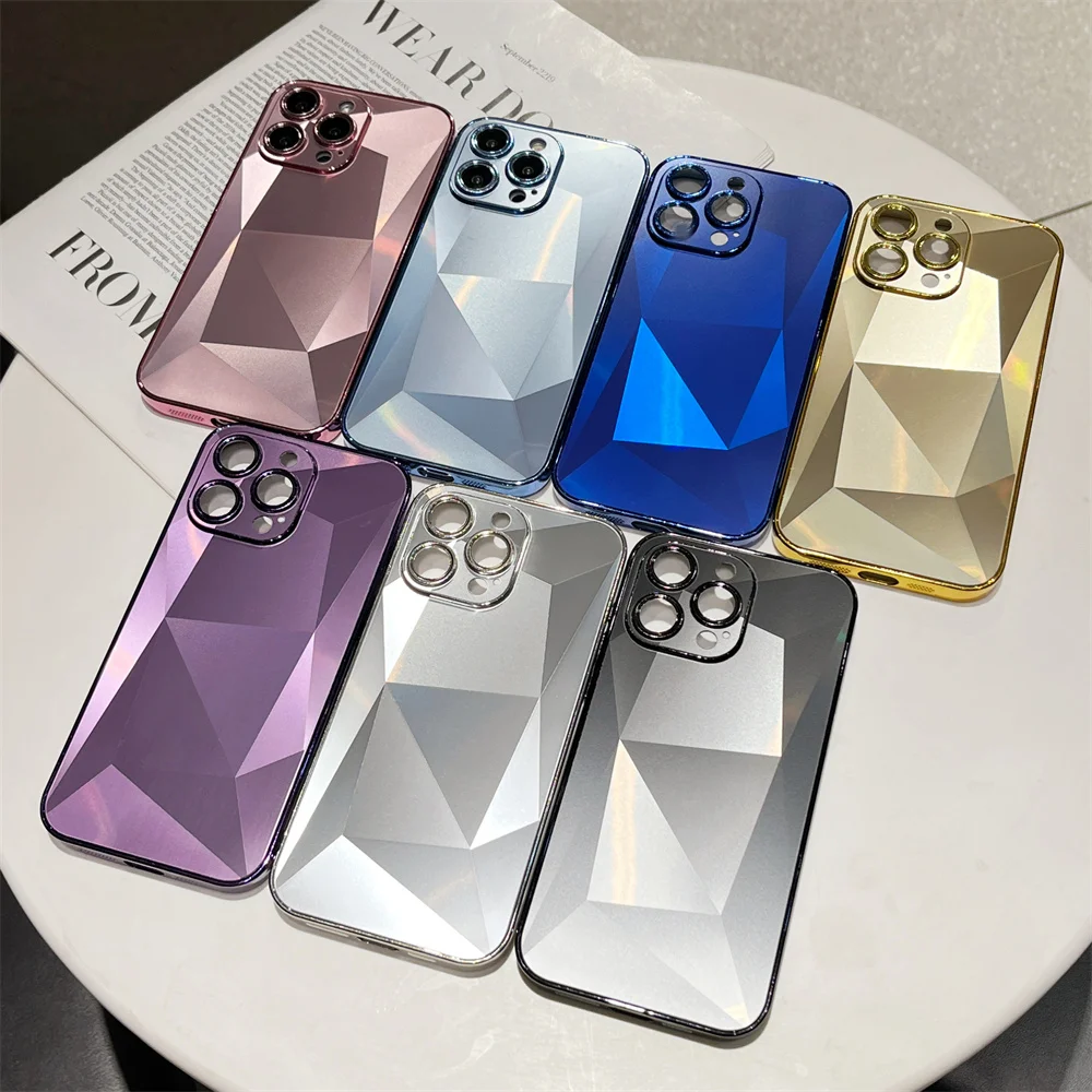 Diamond Pattern Phone Case For Samsung Galaxy Series Soft Cover_voghion.com