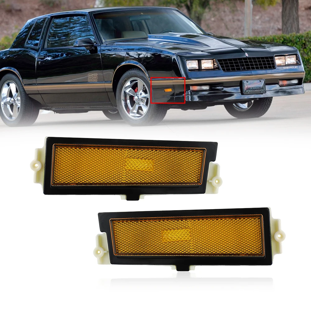 

For 1981-1986 Monte Carlo and 1981-1988 Monte Carlo SS Exterior Fittings Front Reminder Sign Lamp Housing